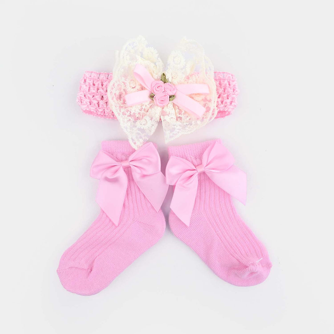 Baby Headband & Matching Socks Set