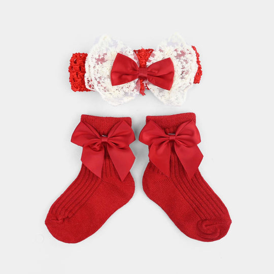 Baby Headband & Matching Socks Set