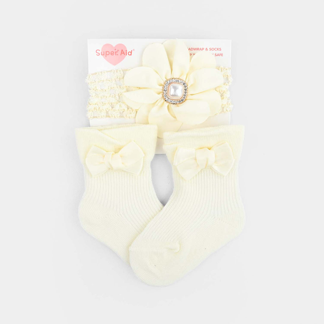 Baby Headband & Matching Socks Set