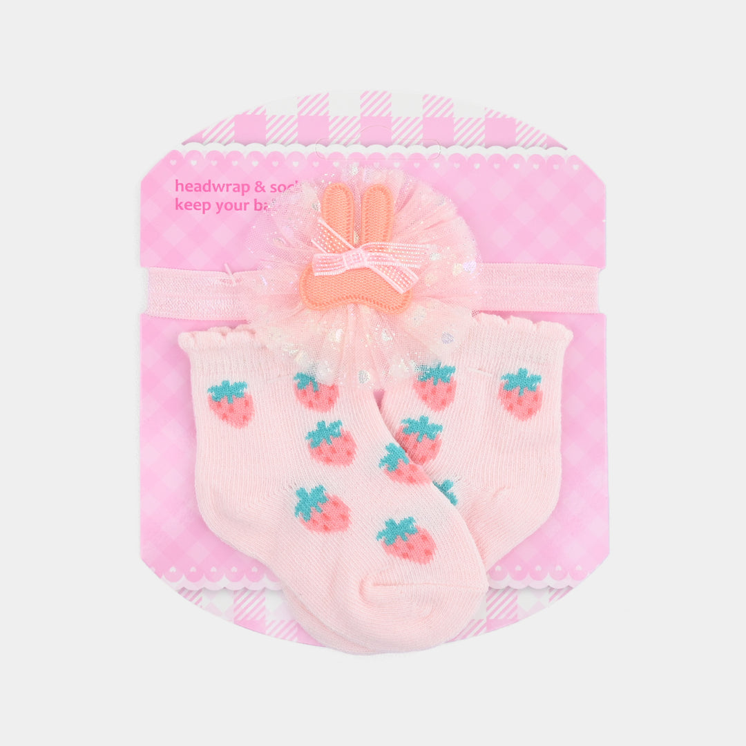 Baby Headband & Matching Socks Set