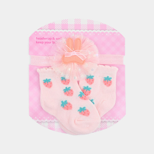 Baby Headband & Matching Socks Set