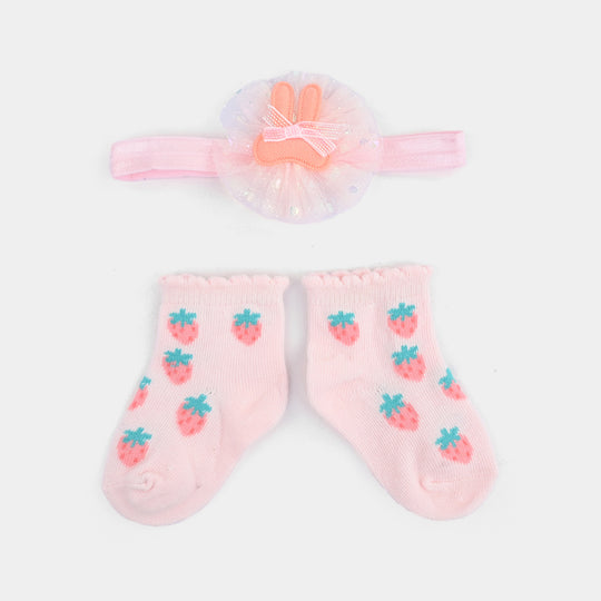 Baby Headband & Matching Socks Set