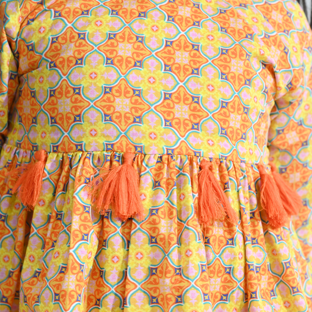 Infant Girls Cotton Printed 2Pcs Tacky - Multi
