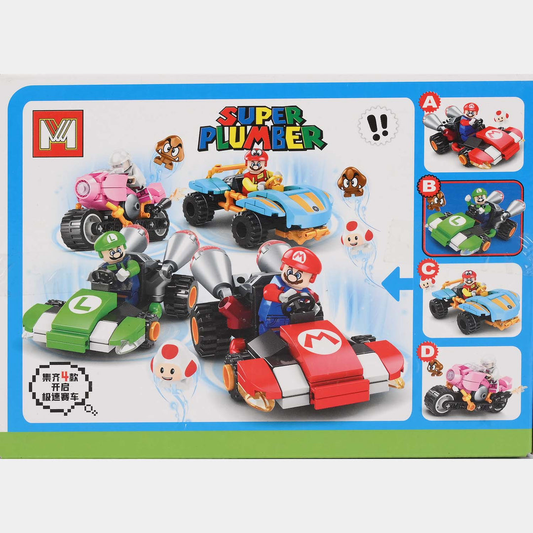 Super Character Building Block Racing Car Set