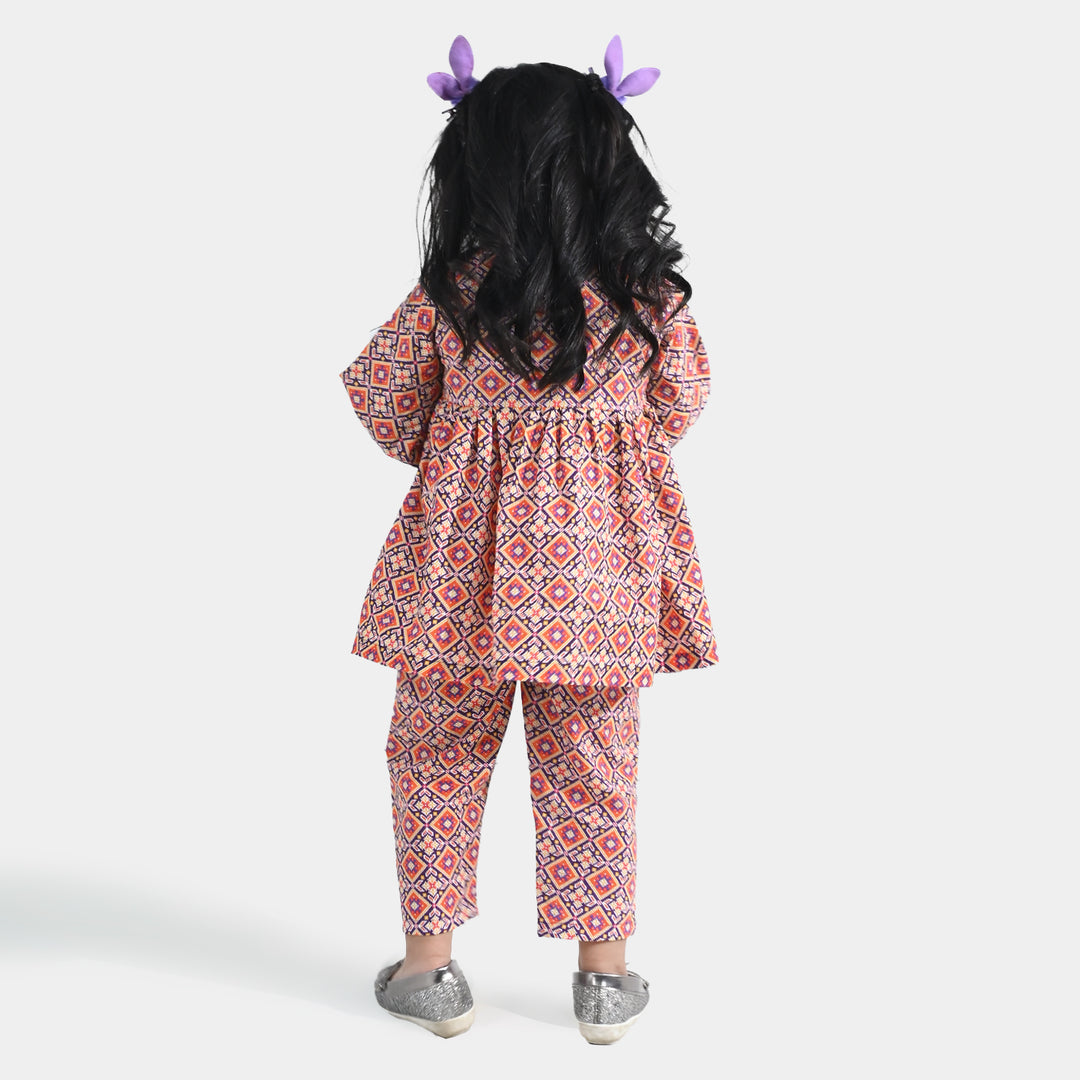 Infant Girls Cotton Printed 2Pcs CIRO - Multi