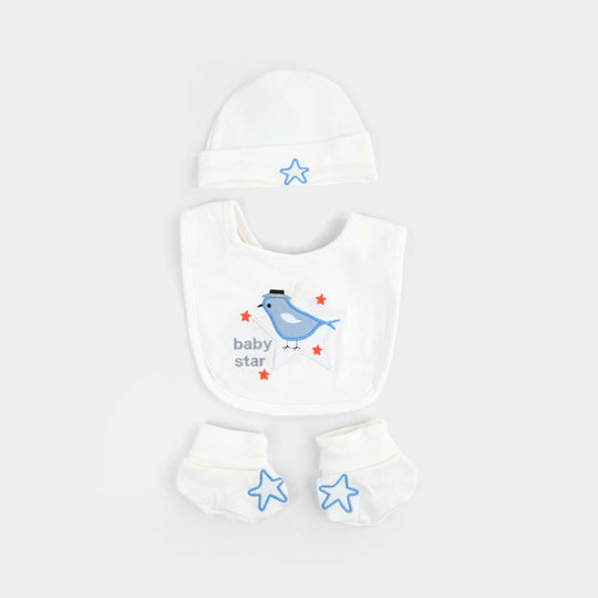 Cap, Bib & Mittens Set