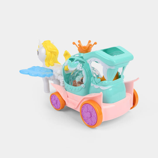 Kids Electric Unicorn Carriage Toy with Light and Music