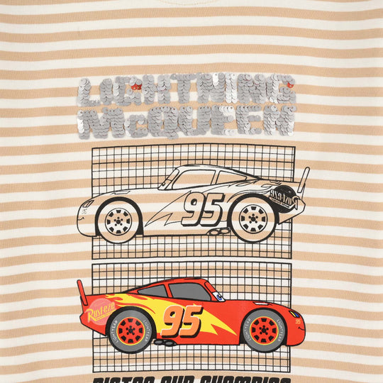 Boys Lycra Jersey T-Shirt (Character) - Beige