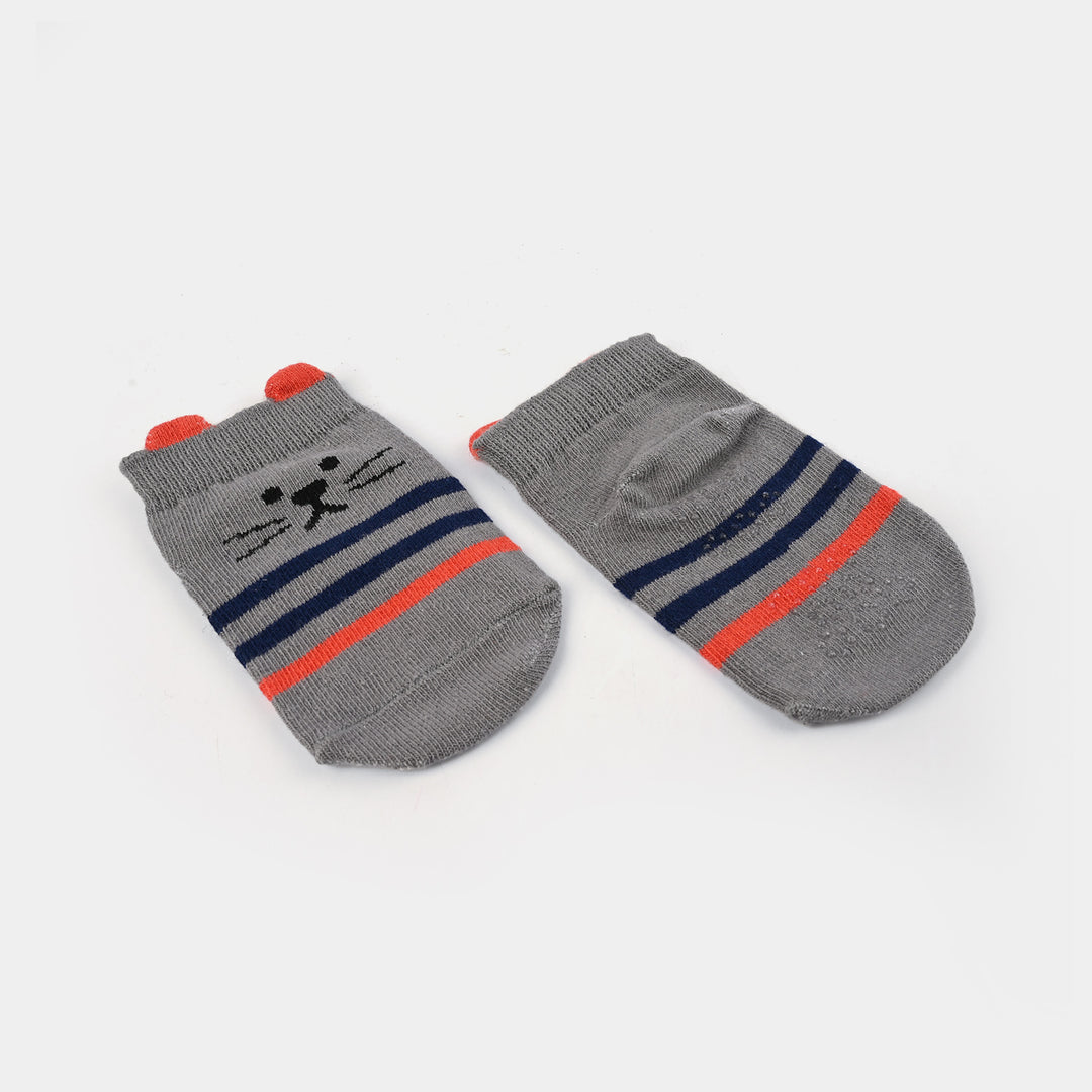 Boys Socks Anti Slip Grey | 12M+