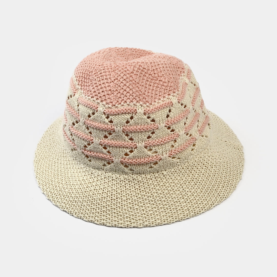 Cute Baby Straw Round Cap/Hat with Elastic | 12M+