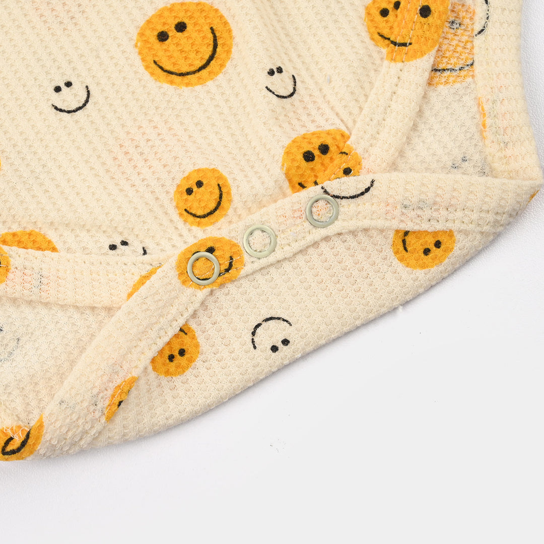 Infant Basic Romper (Smiley Face) - Yellow