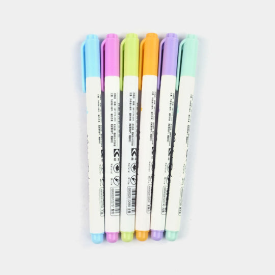Bairida Liquid-Control Highlighters – 6-Color Pastel Set