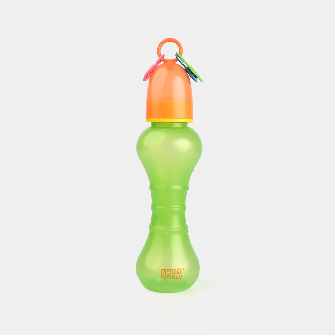 Feeding Bottle with Rattle Hood 8Oz 8042 Green