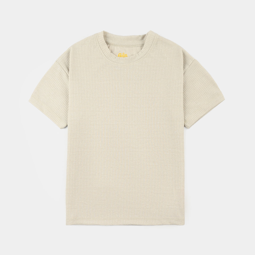 Girls 2x1 Rib T-Shirt Lurex