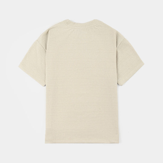 Girls 2x1 Rib T-Shirt Lurex
