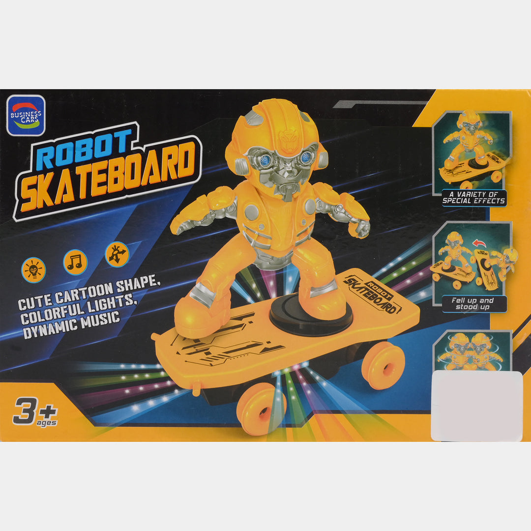 Robot Skateboard Toy with Lights & Music