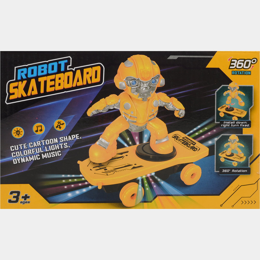 Robot Skateboard Toy with Lights & Music