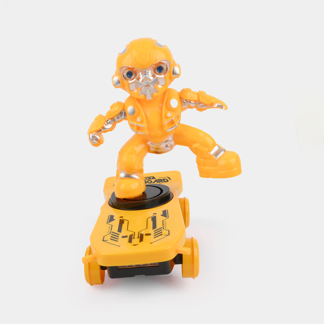 Robot Skateboard Toy with Lights & Music