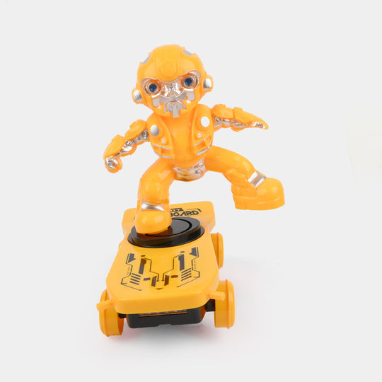 Robot Skateboard Toy with Lights & Music