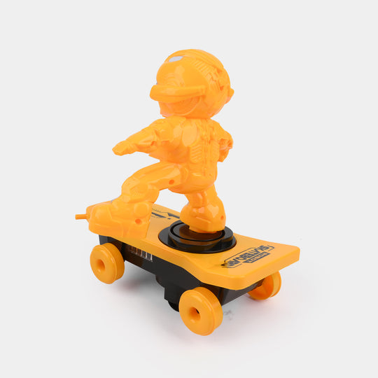 Robot Skateboard Toy with Lights & Music