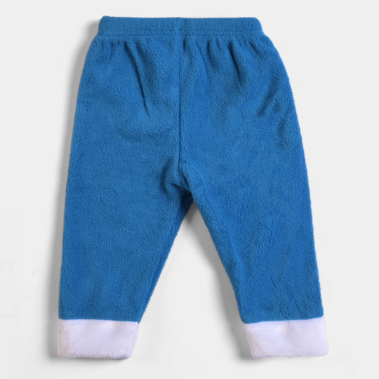 Infant Unisex Baby 2PC Suit Bear Face - Blue