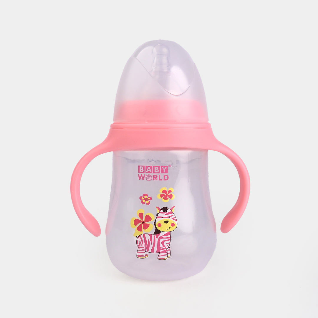Wide Neck Bottle with Handle 240Ml | 2010 Pink