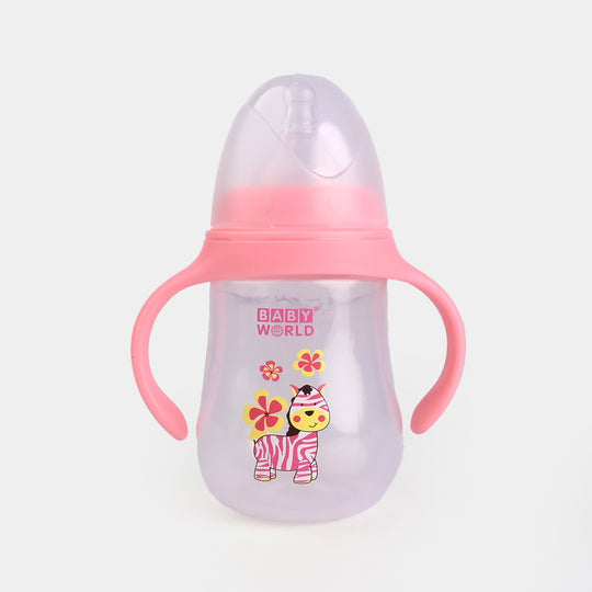 Wide Neck Bottle with Handle 240Ml | 2010 Pink