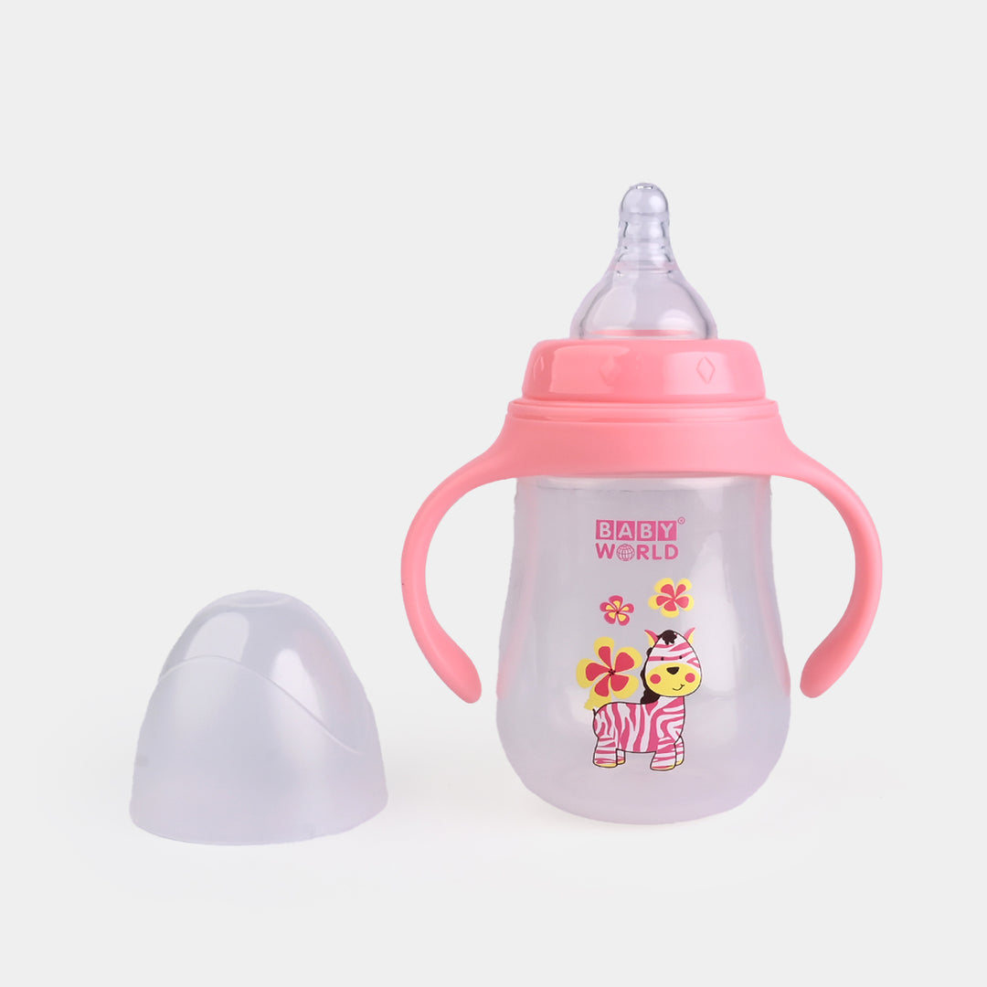 Wide Neck Bottle with Handle 240Ml | 2010 Pink
