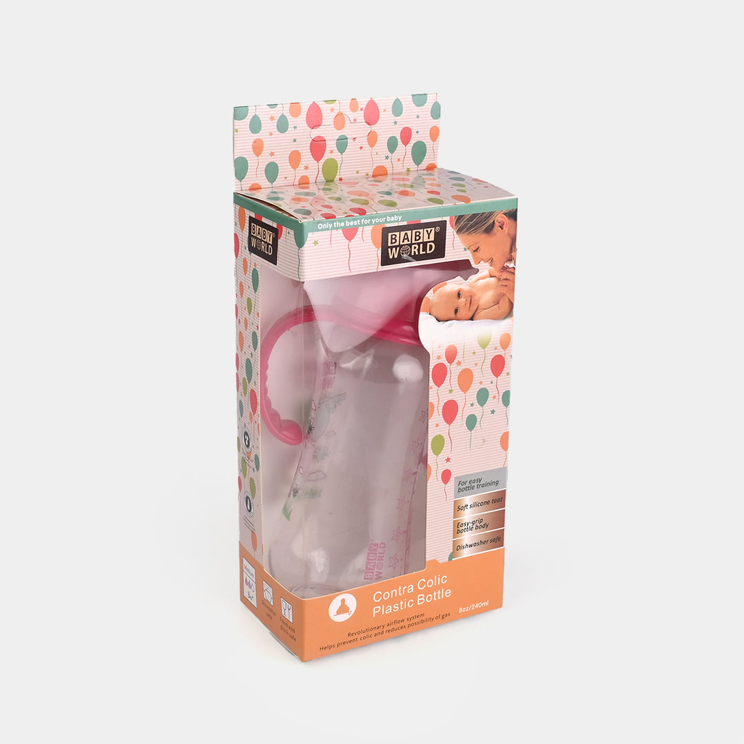 Premium Handle PC Feeder Bottle 8Oz 2025 Pink