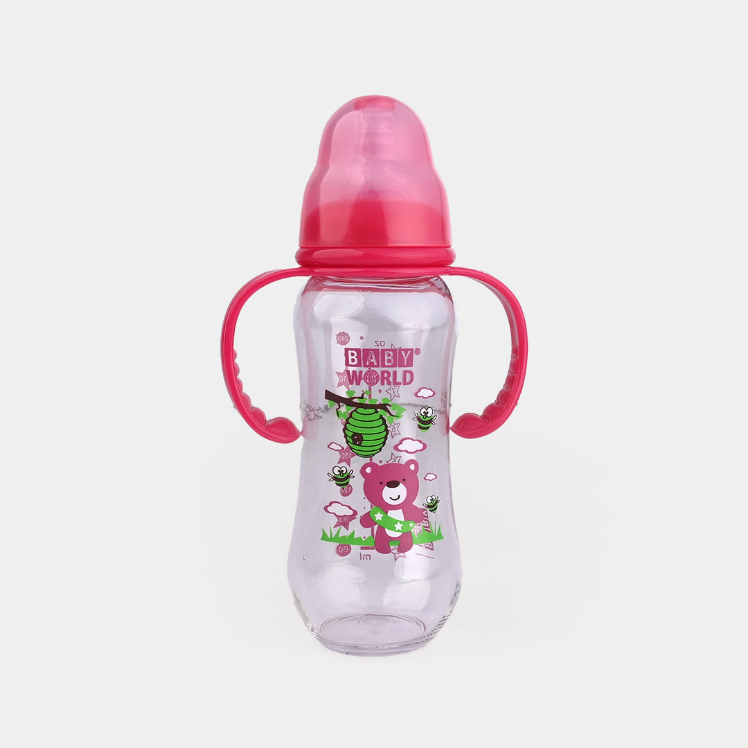 Premium Handle PC Feeder Bottle 8Oz 2025 Pink