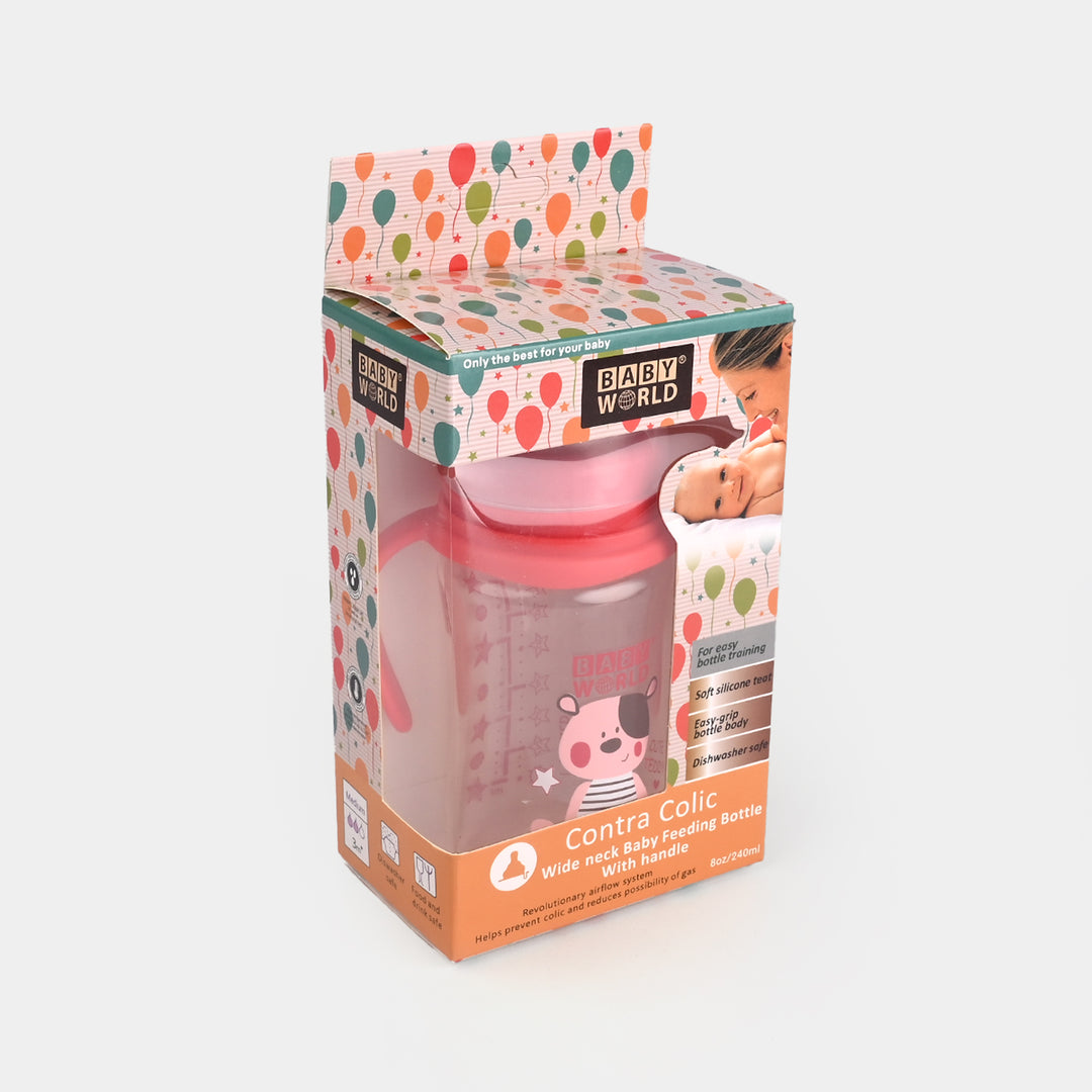 Wide Neck PP Feeder Bottle 80Z 3M+ | 2008 Red
