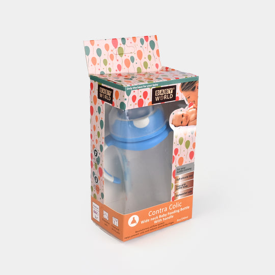 Wide Neck 8Oz Feeder Bottle with Handle 2049 Blue