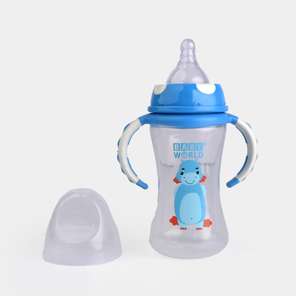 Wide Neck 8Oz Feeder Bottle with Handle 2049 Blue