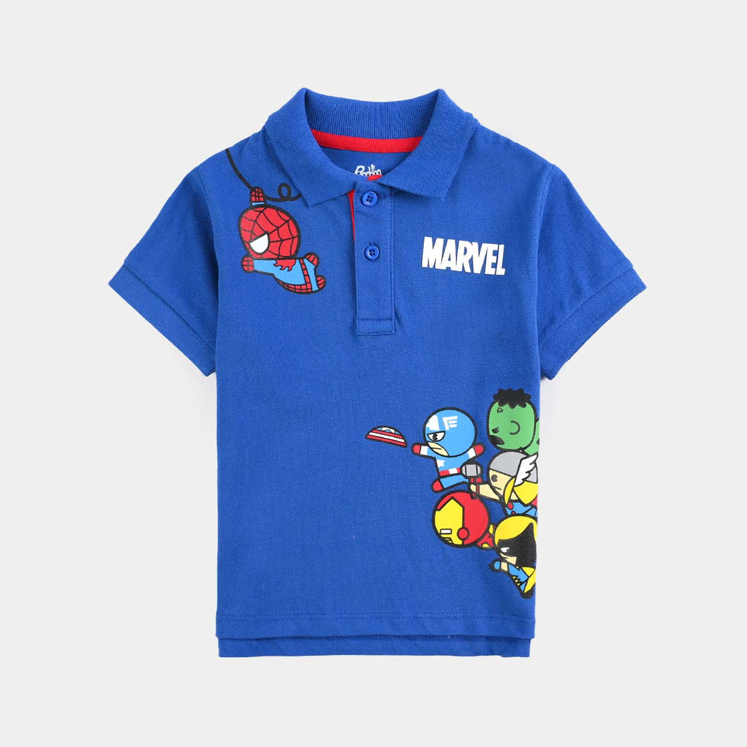 Infant Boys Jumbo Pique Polo-C.Blue