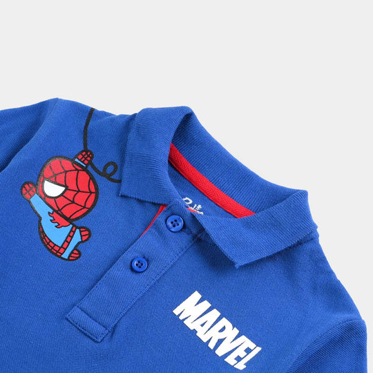 Infant Boys Jumbo Pique Polo-C.Blue