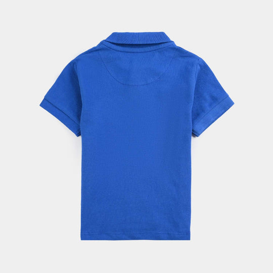 Infant Boys Jumbo Pique Polo-C.Blue