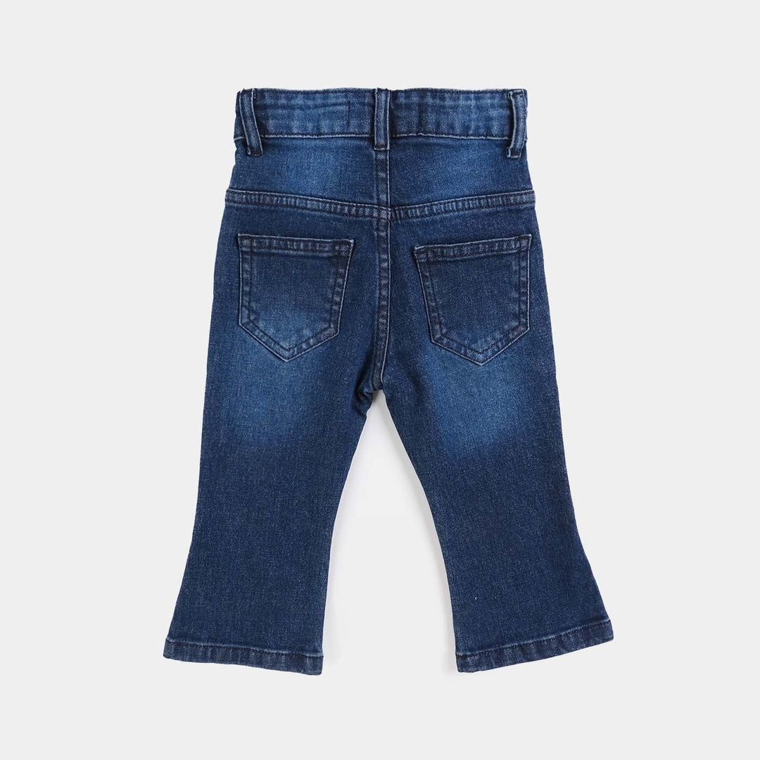 Infant Girls Denim Stretch Pant Boot Cut-Mid Blue