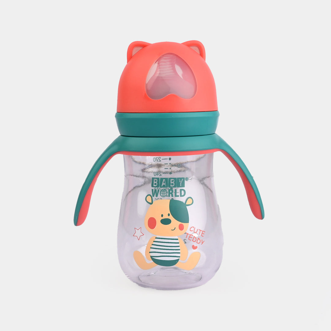 Mushroom Wide Neck Feeder Bottle 10Oz Orange