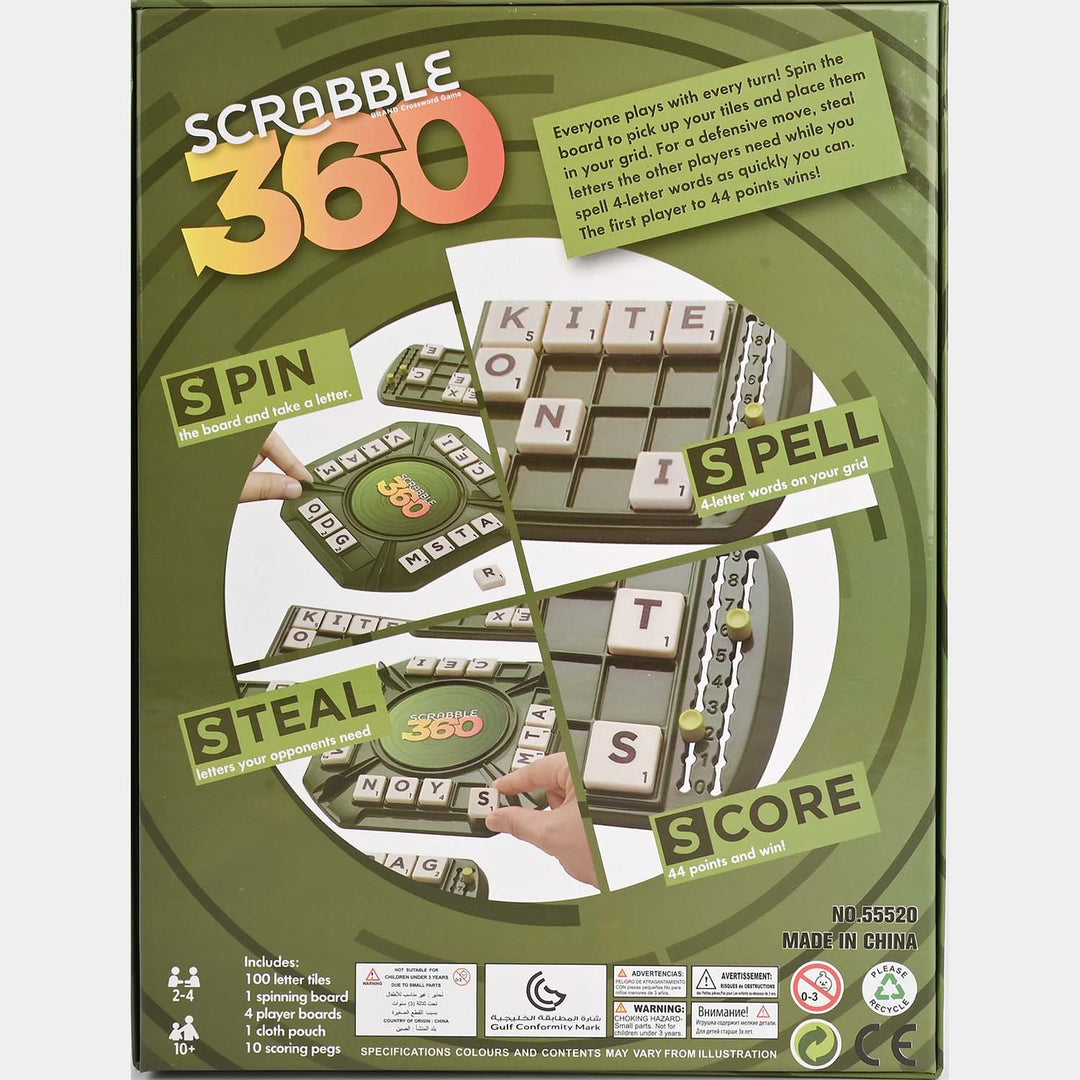 Scrabble 360 Game Board For Kids
