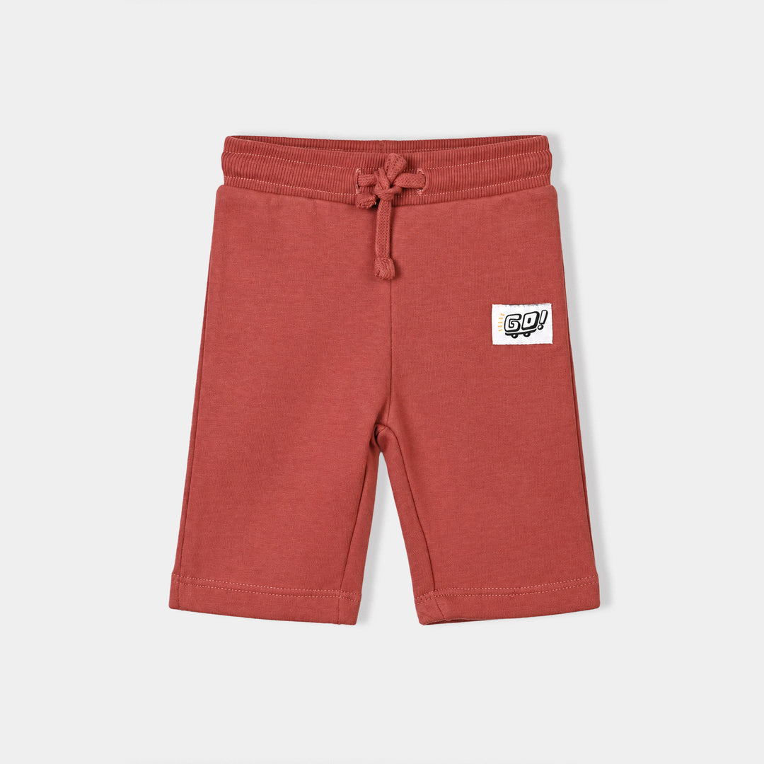 Infant Boys Cotton Terry Pyjama Go- Red