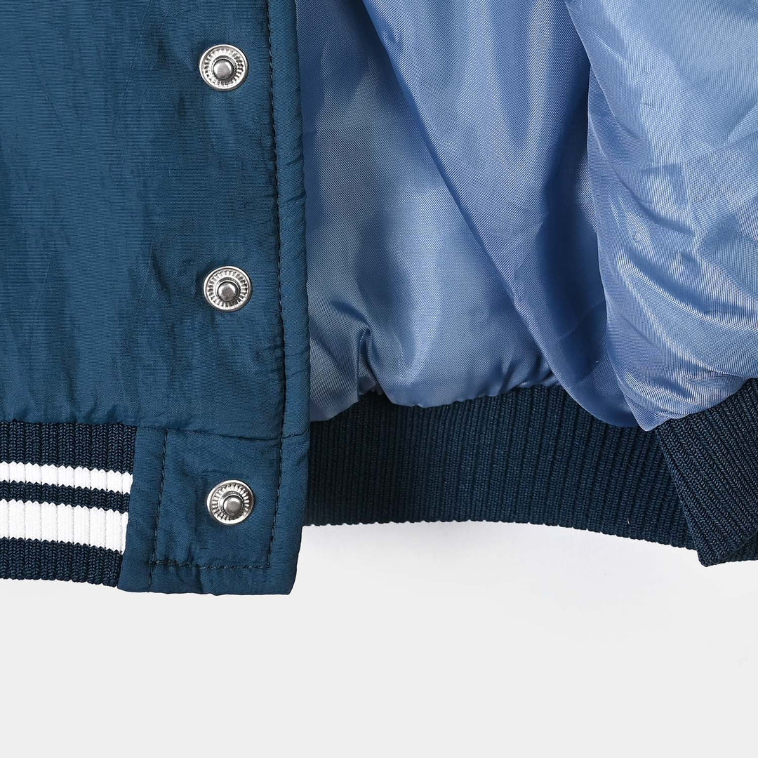 Infant Boys Polyester Puffer Jacket Peanuts- Teal/White