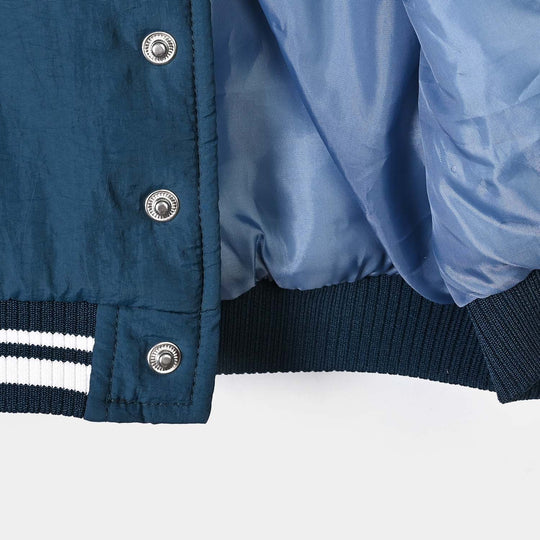 Infant Boys Polyester Puffer Jacket Peanuts- Teal/White