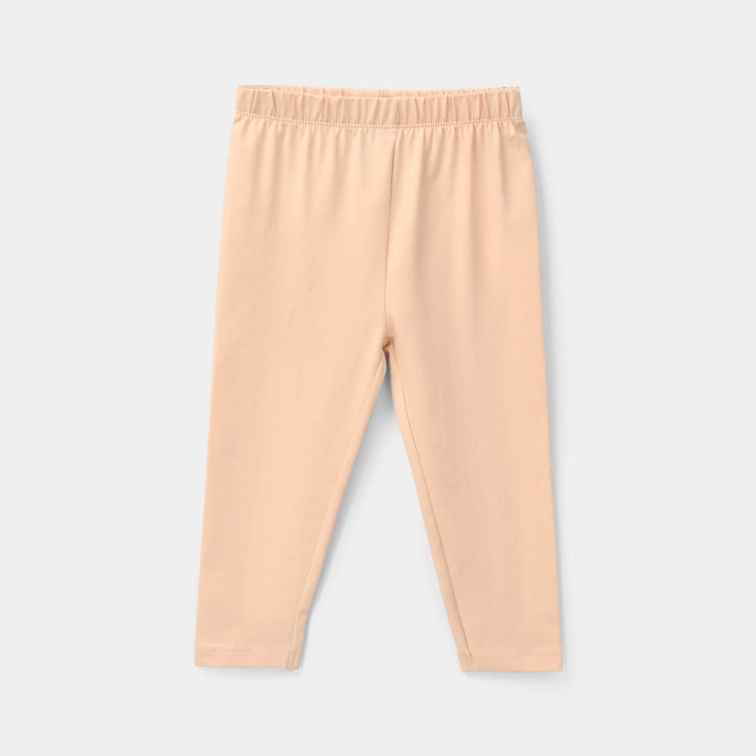 Infant Girls Lycra Jersey Tights - Camel