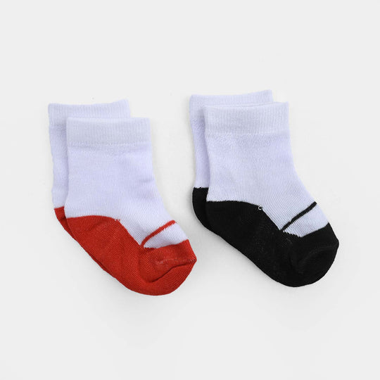 Infant Girls Cotton Sock Pack Of 2 Shoes-White