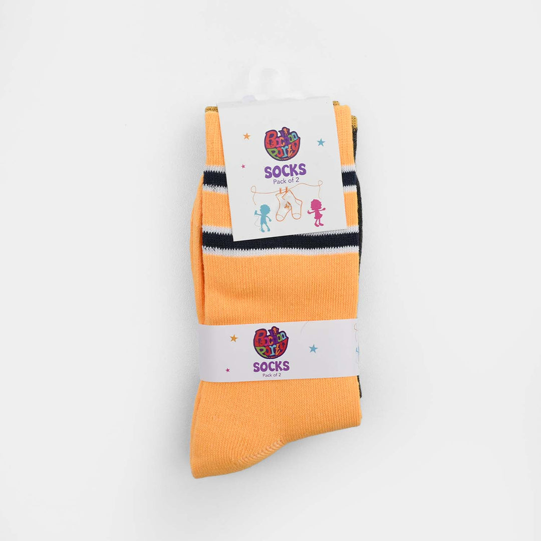 Boys Cotton Sock Pack of 2 NO-23-Yellow.Grey