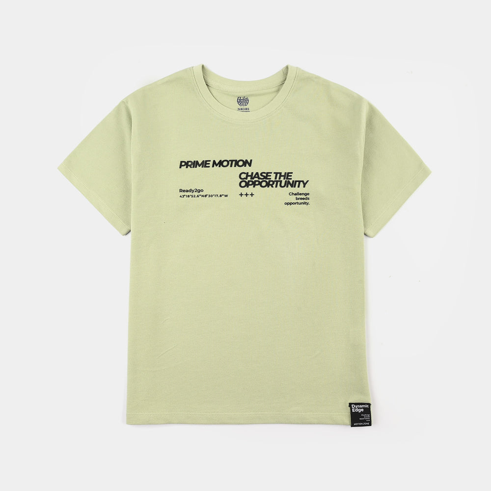 Boys Jumbo Pique T-Shirt (Prime Motion) - Green