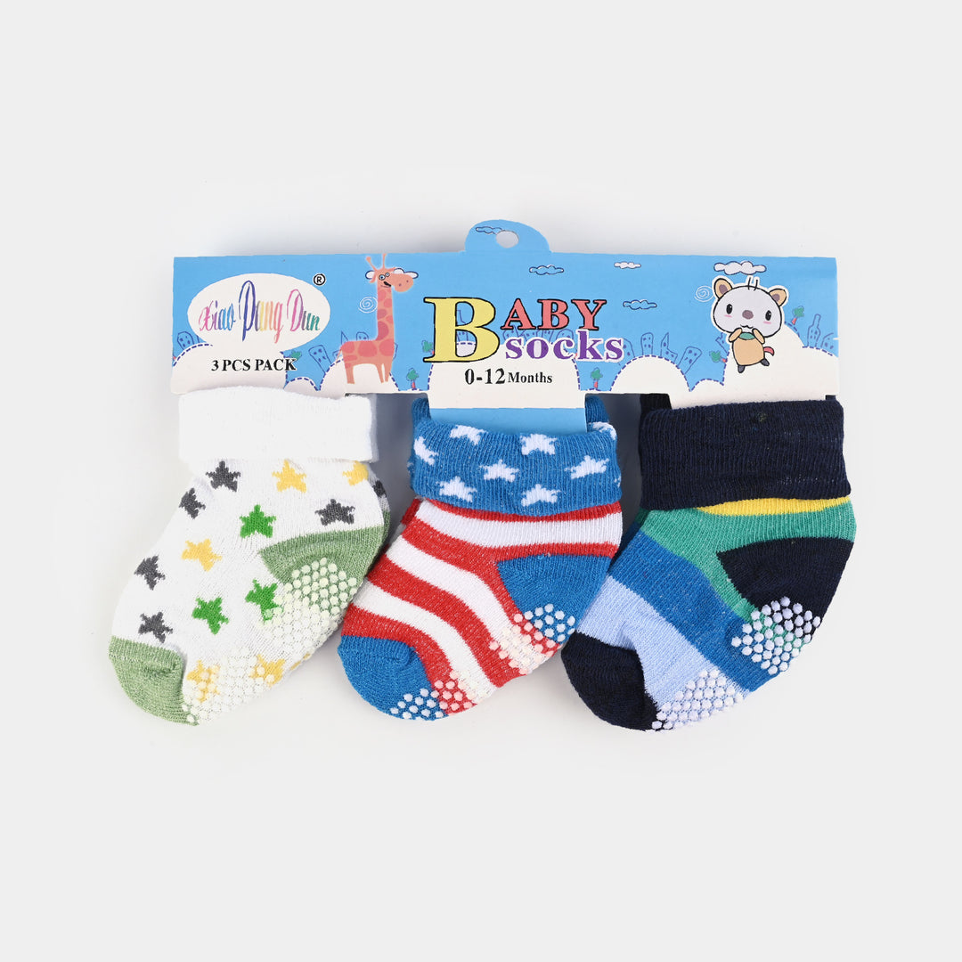 Anti Slip Socks Pack of 3 | 0-12M