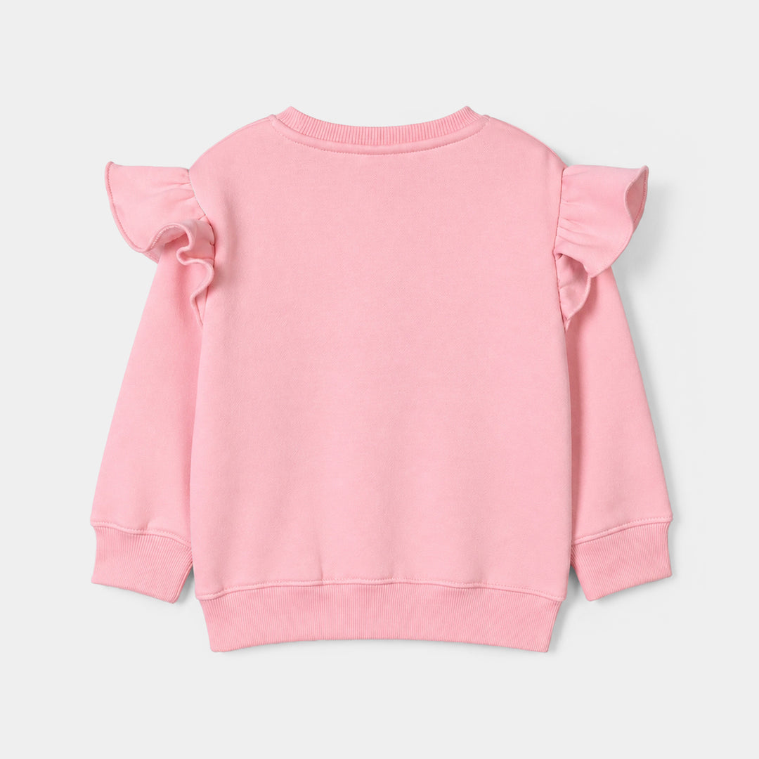 Girls Fleece Sweatshirt Good Days- Pink