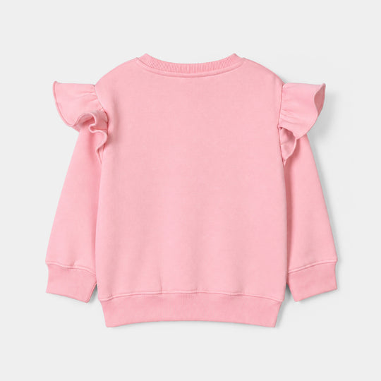 Girls Fleece Sweatshirt Good Days- Pink