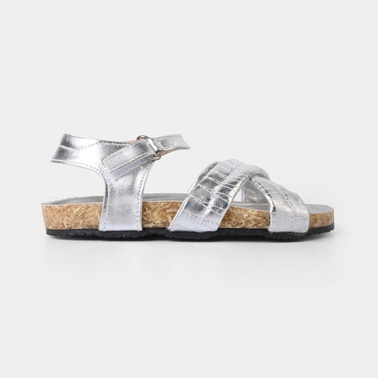 Girls Sandal 11-142-SILVER